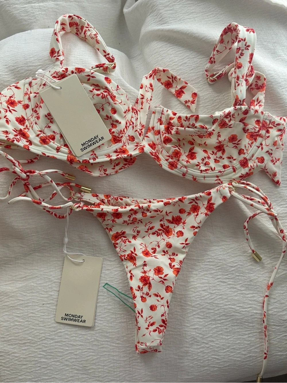 NWT Monday Swimwear sunrise floral bikini